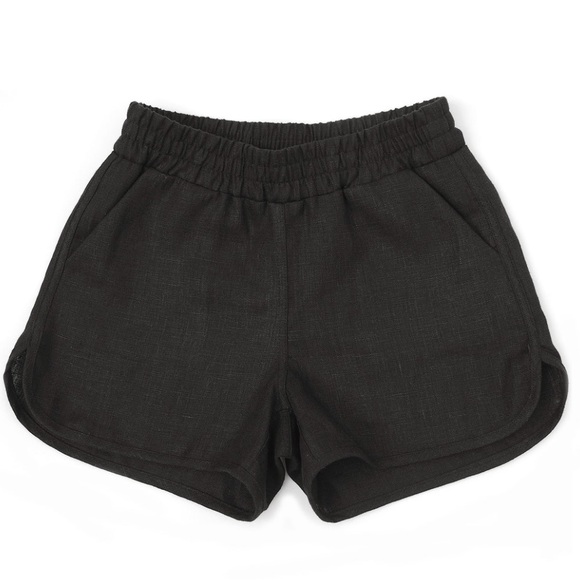 Beaton Linen running shorts M black NWT - Picture 2 of 6